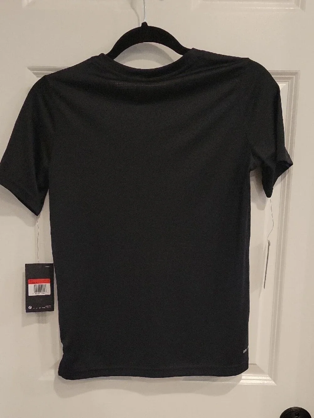 Nike Black Tee with Gray Brushstroke Logo